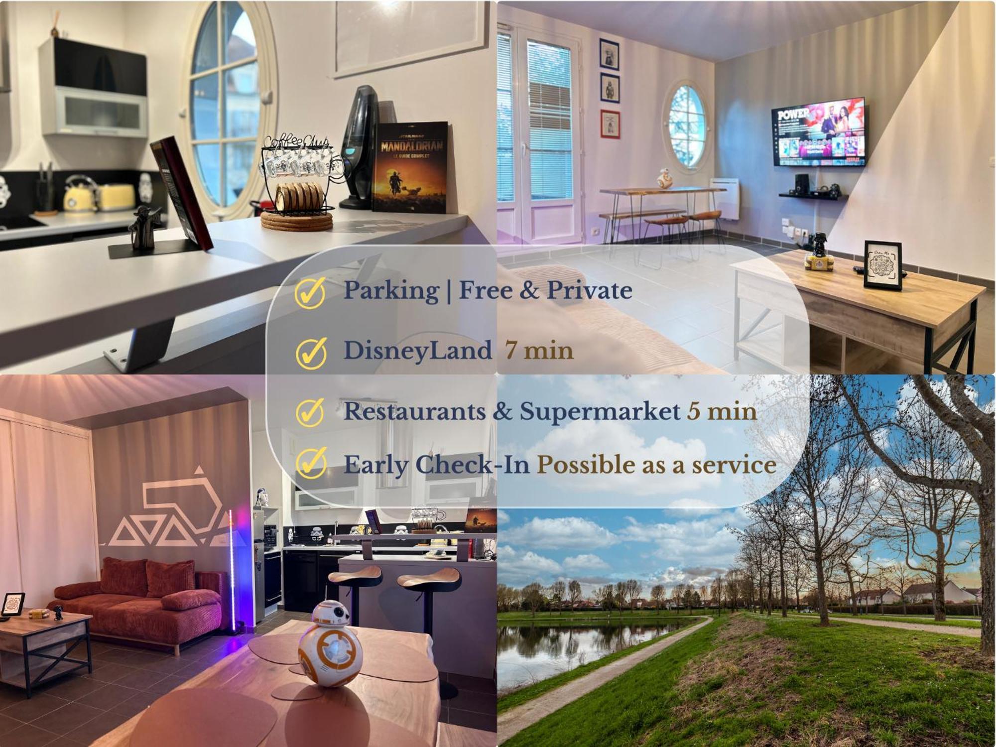 Once Upon A Time - 7Min From Disneyland - Free Private Parking - Self Checkin - Balcony - Barbecue Magny-le-Hongre Buitenkant foto